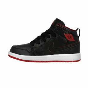 Air Jordan 1 Retro Mid GS 'Black Gym Red' Air Jordan 1 Mid versatile shoes for daily wear