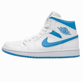 Air Jordan 1 Wmns Mid 'UNC' White Carolina Blue Air Jordan 1 timeless sneakers for Jordan fans