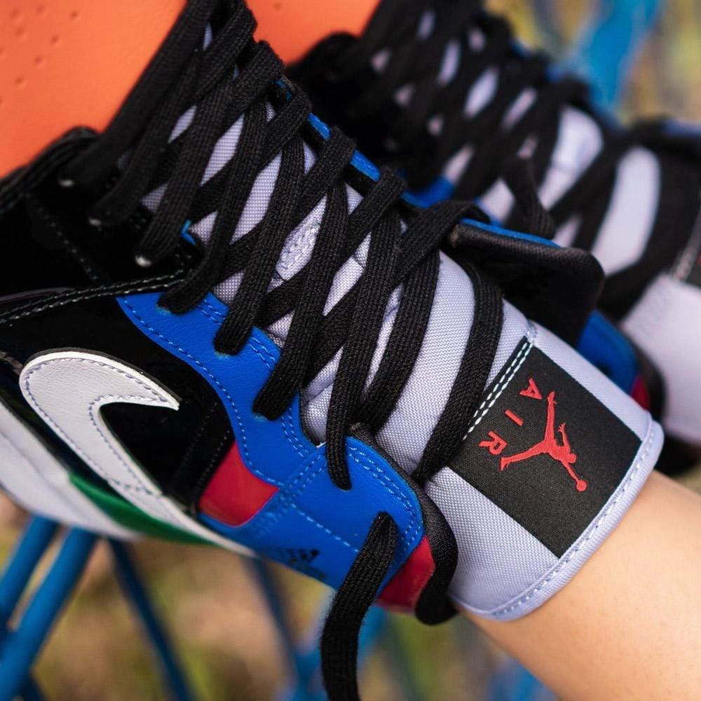 Air Jordan 1 Wmns Mid SE 'Multi Patent' Air Jordan 1 Mid streetwear shoes