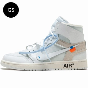 Air Jordan 1 x OFF-WHITE NRG GS off white branded stylish streetwear sneakers