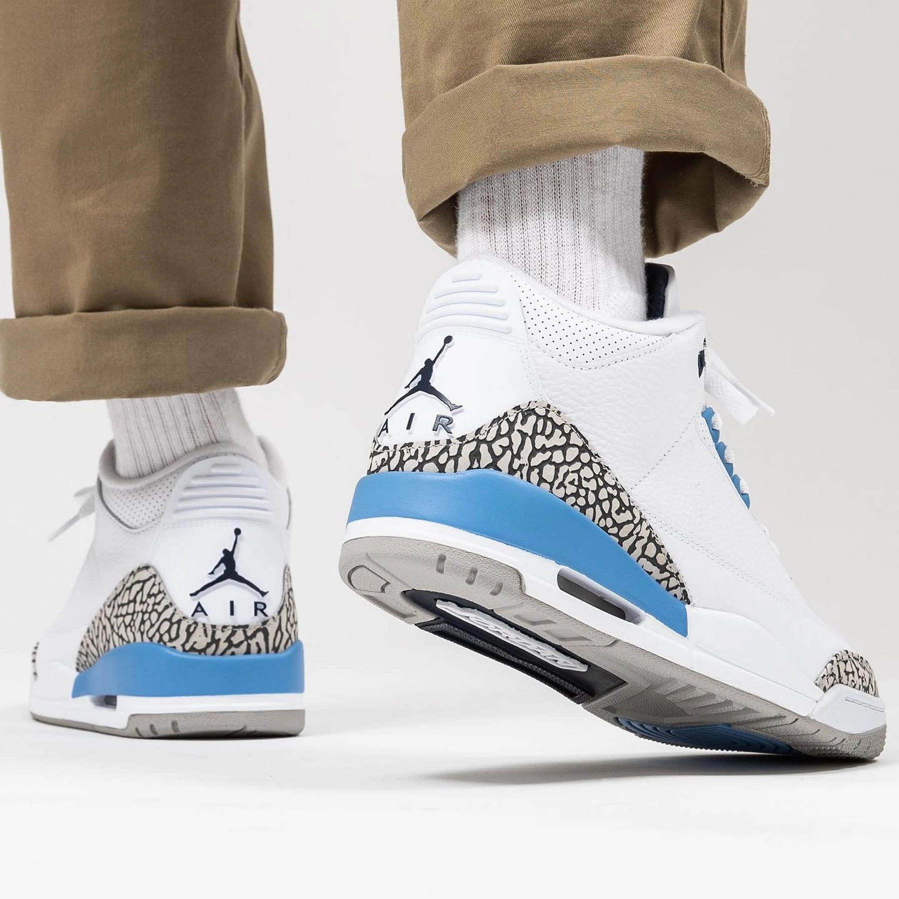 Air Jordan 3 Retro 'UNC' All-day support retro kicks