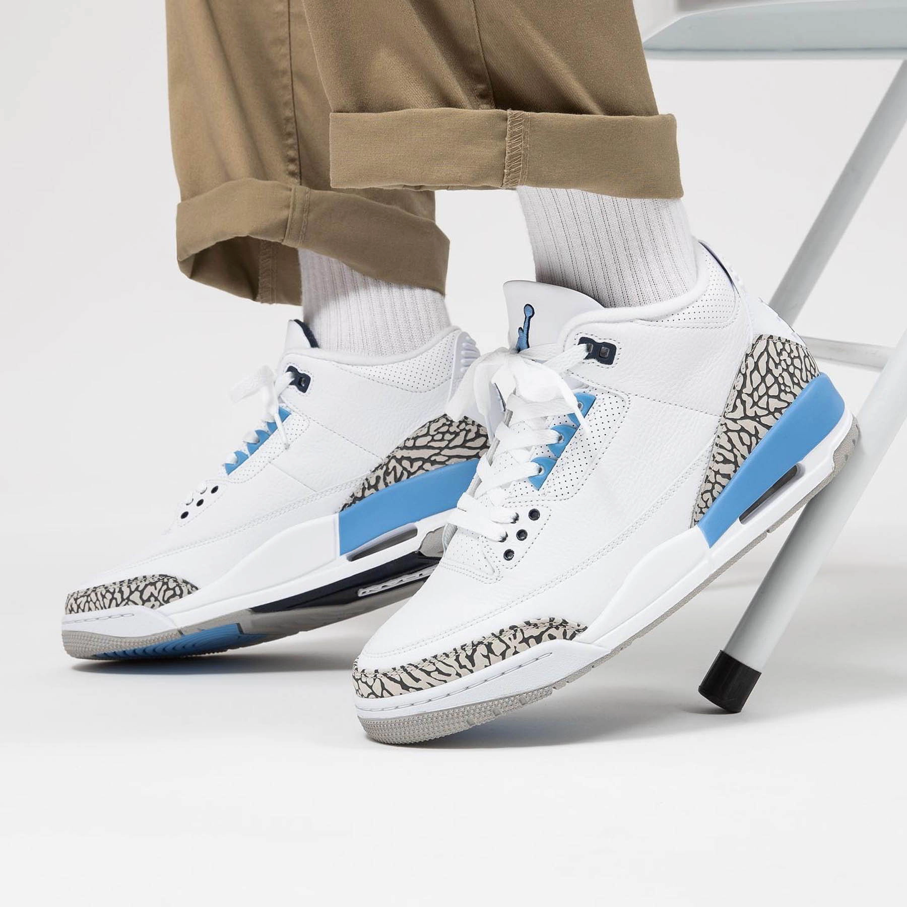 Air Jordan 3 Retro 'UNC' All-day support retro kicks