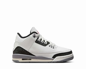 Air Jordan 3 Retro GS "Cement Grey" Jordan 3 vintage-style court shoes