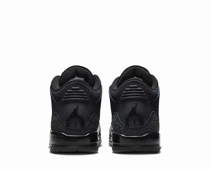 Air Jordan 3 Retro "Black Cat" GS Smooth leather everyday shoes