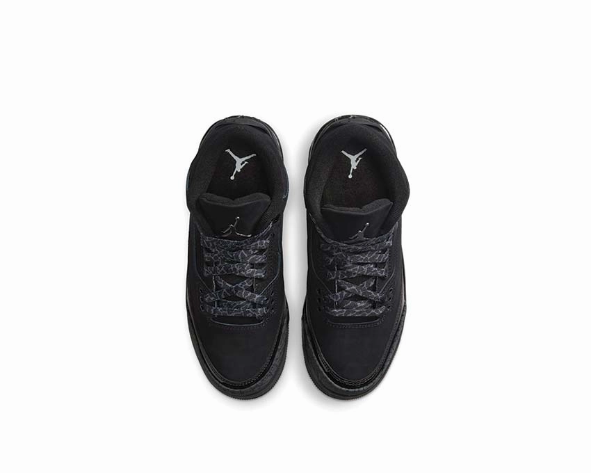 Air Jordan 3 Retro "Black Cat" GS Smooth leather everyday shoes