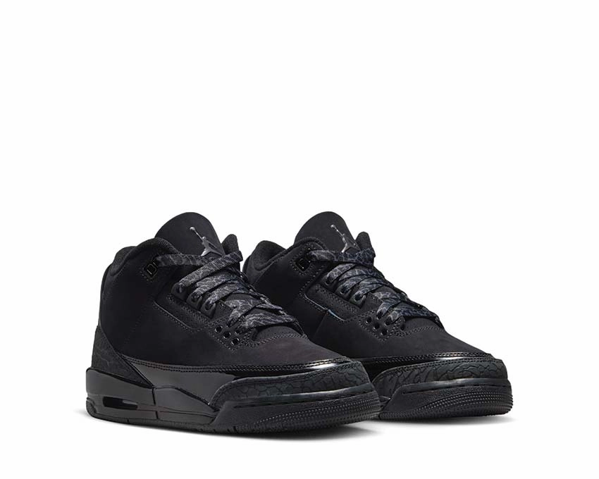 Air Jordan 3 Retro "Black Cat" GS Smooth leather everyday shoes