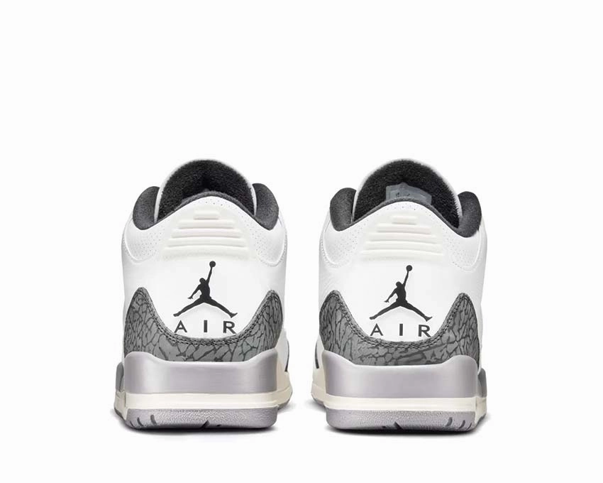 Air Jordan 3 Retro "Cement Grey" Smooth leather everyday shoes