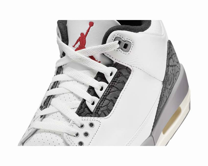 Air Jordan 3 Retro "Cement Grey" Smooth leather everyday shoes