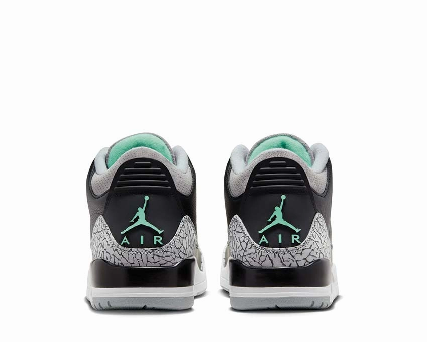 Air Jordan 3 Retro "Green Glow" Smooth leather everyday shoes