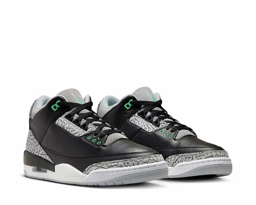 Air Jordan 3 Retro "Green Glow" Smooth leather everyday shoes