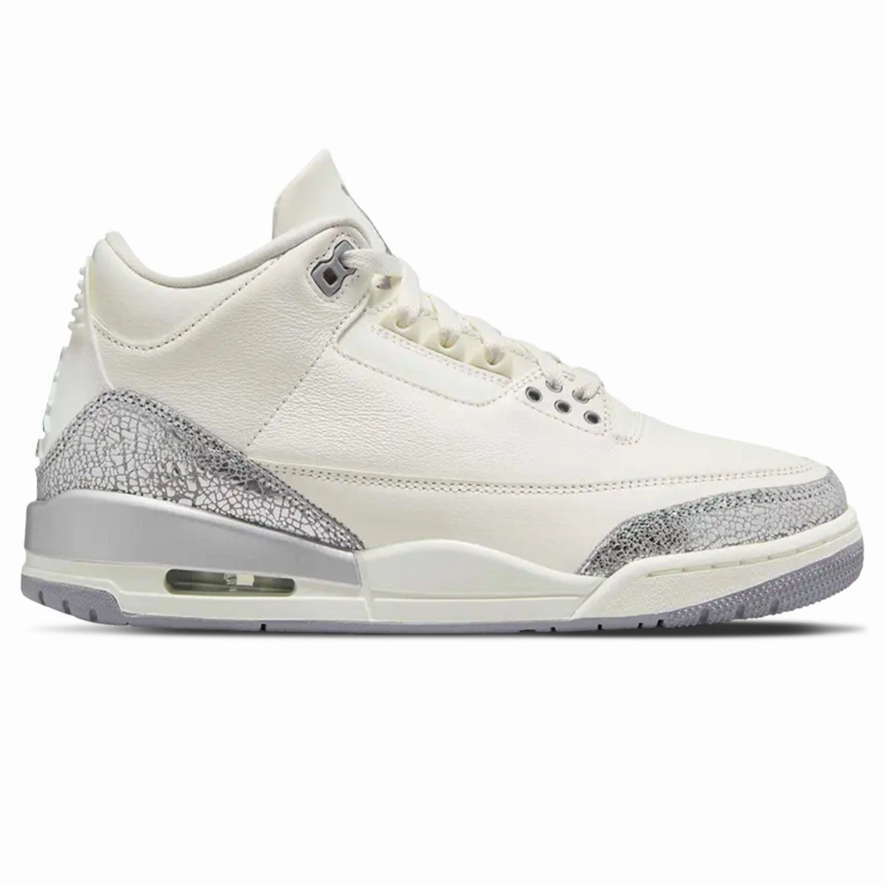 Air Jordan 3 Wmns Retro 'Sail Metallic Silver' All-day support retro kicks
