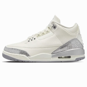 Air Jordan 3 Wmns Retro 'Sail Metallic Silver' Air Jordan 3 street-ready sneakers