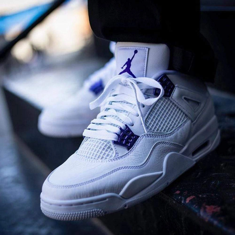 Air Jordan 4 Retro 'Purple Metallic' Air Jordan 4 retro basketball sneakers