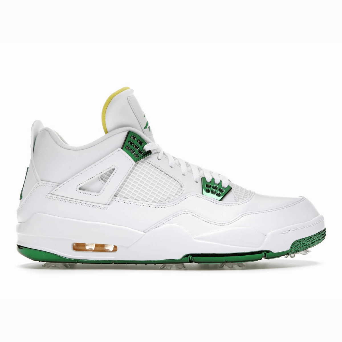 Air Jordan 4 Retro Golf Metallic Green Classic Jordan 4 athletic sneakers