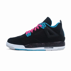 Air Jordan 4 Retro GS 'Black Vivid Pink' Air Jordan 4 bold sneakers with athletic edge