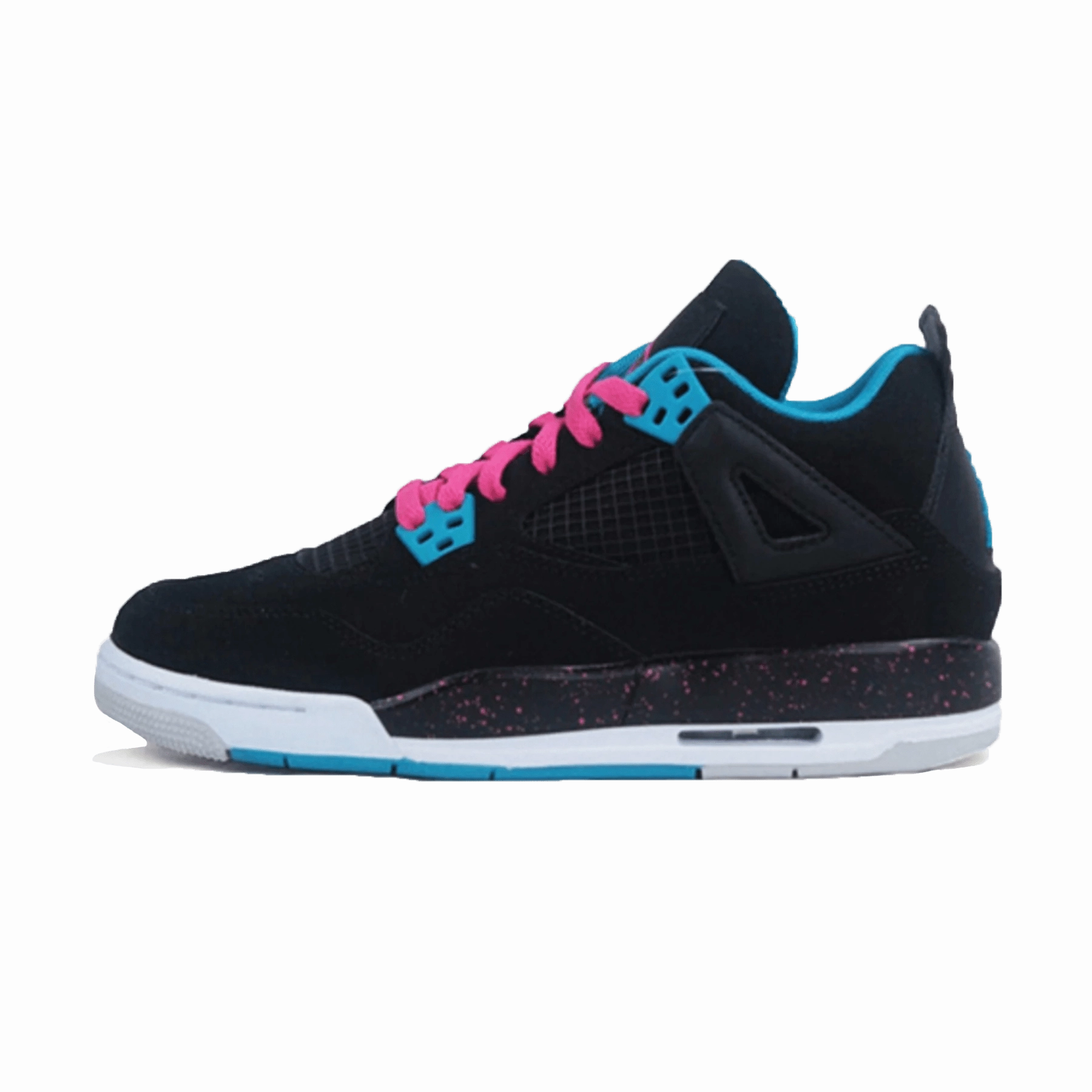 Air Jordan 4 Retro GS 'Black Vivid Pink' Air Jordan 4 bold sneakers with athletic edge
