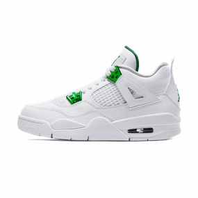 Air Jordan 4 Retro GS 'Green Metallic' Air Jordan 4 bold sneakers with athletic edge
