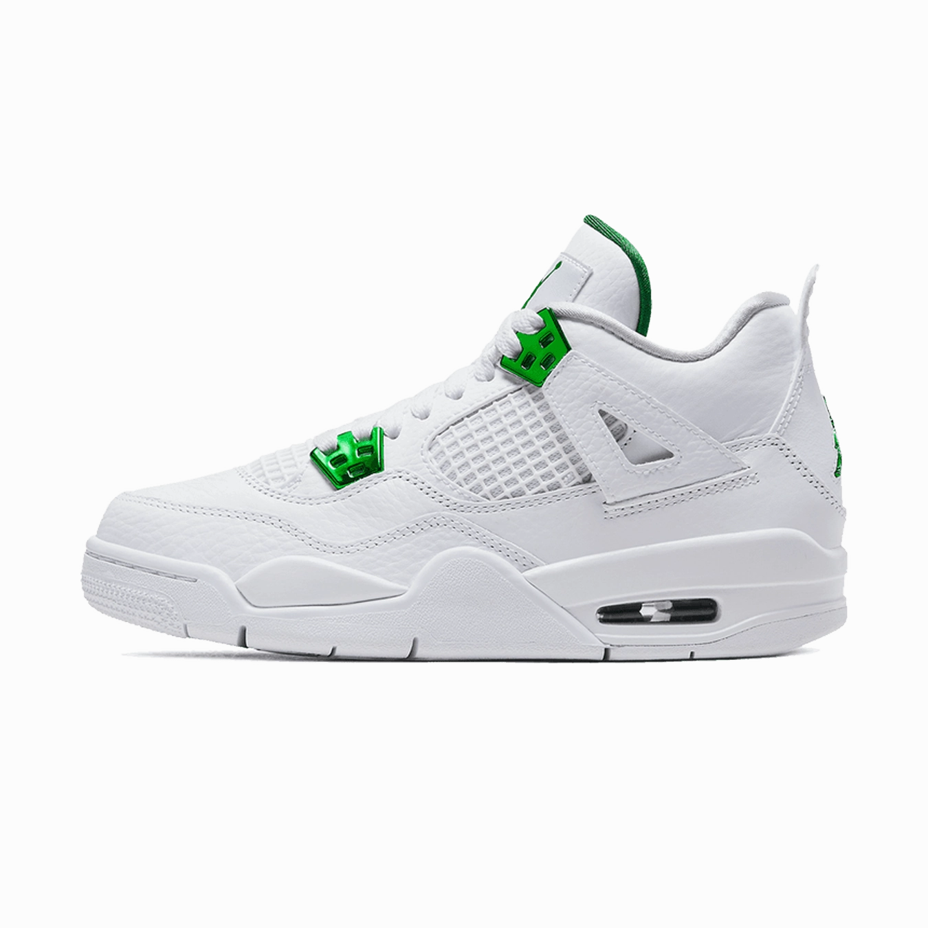 Air Jordan 4 Retro GS 'Green Metallic' Air Jordan 4 bold sneakers with athletic edge