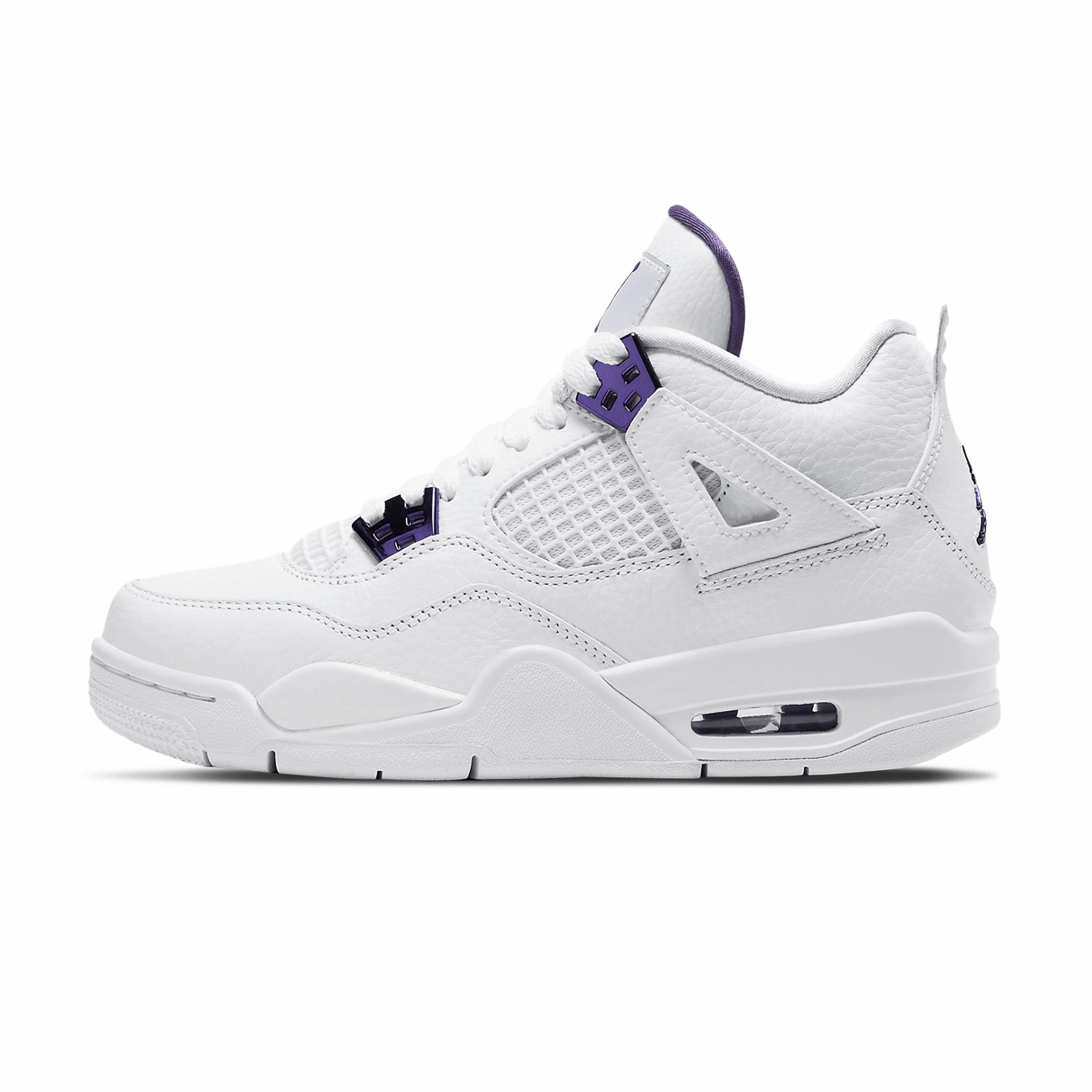 Air Jordan 4 Retro GS 'Purple Metallic' Air Jordan 4 bold sneakers with athletic edge