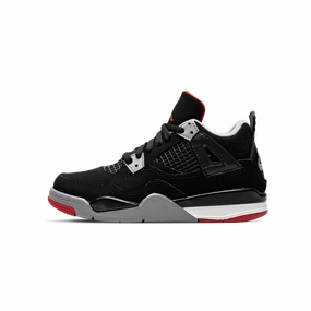Air Jordan 4 Retro OG PS 'Bred' 2019 Air Jordan 4 bold sneakers with athletic edge