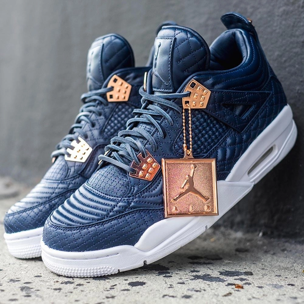 Air Jordan 4 Retro PRM 'Obsidian' Air Jordan 4 retro basketball sneakers