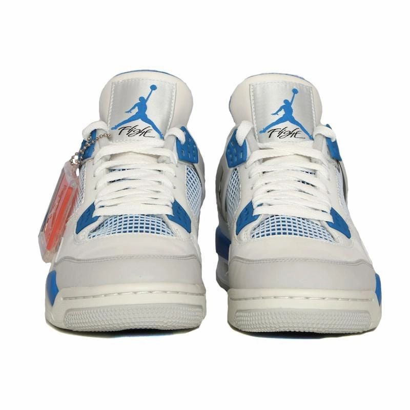 Air Jordan 4 Retro White & Military Blue Air Jordan 4 retro basketball sneakers