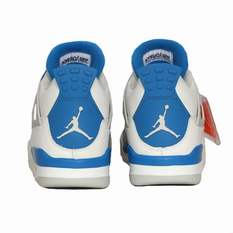 Air Jordan 4 Retro White & Military Blue Air Jordan 4 retro basketball sneakers
