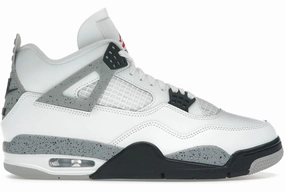 Air Jordan 4 Retro White Cement Classic Jordan 4 athletic sneakers