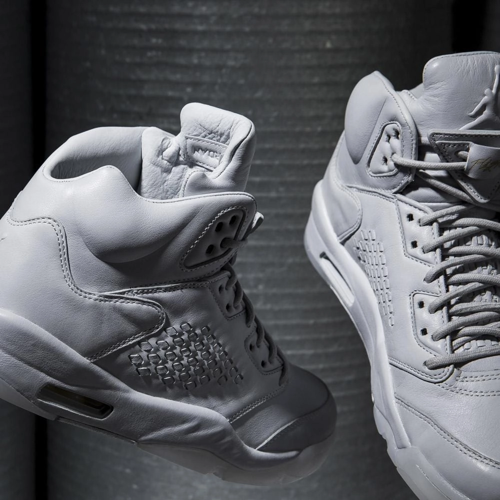 Air Jordan 5 Premium Pure Platinum Cushioned active lifestyle kicks