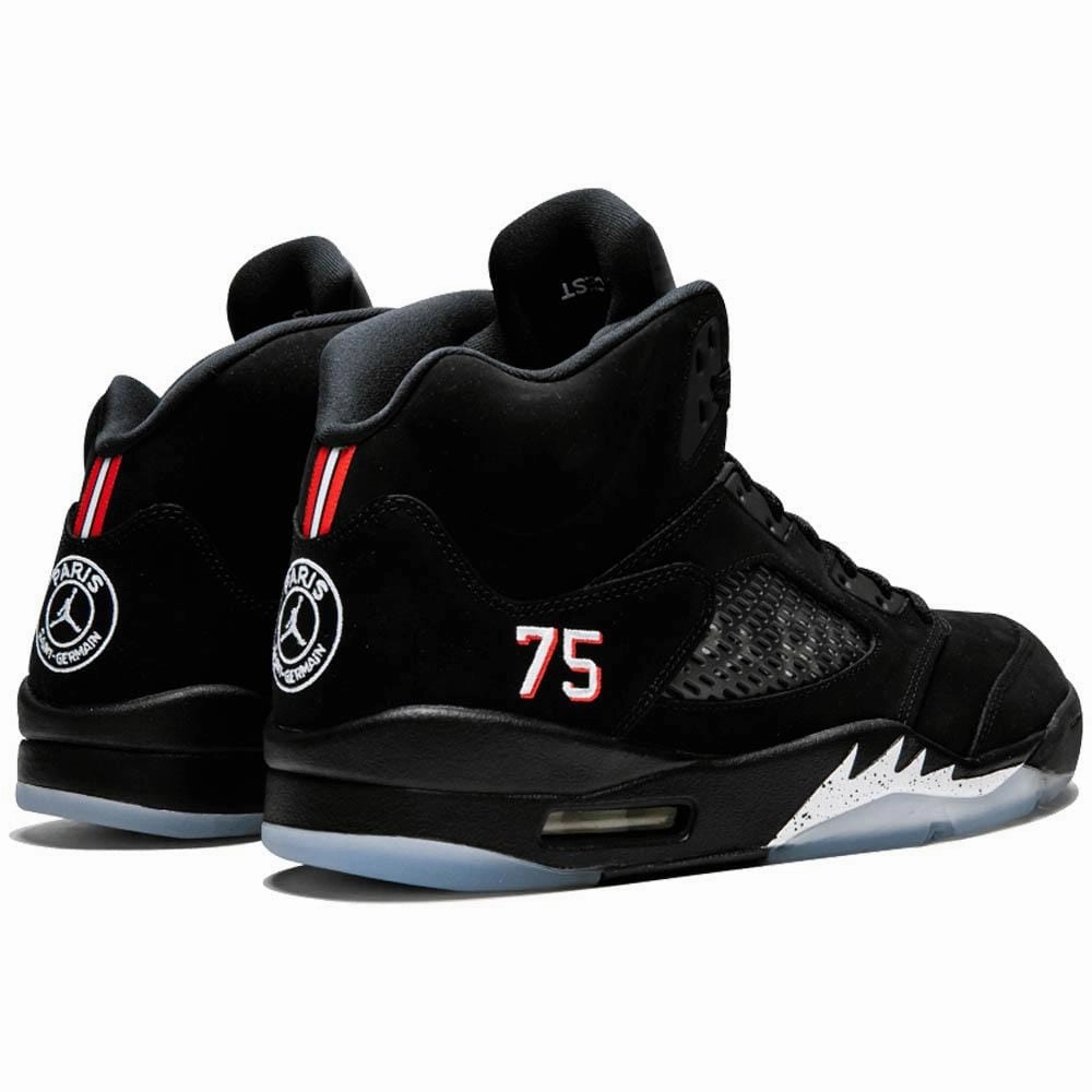 Air Jordan 5 PSG Black Cushioned active lifestyle kicks