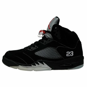 Air Jordan 5 Retro 'Black Metallic Silver' Jordan 5 shoes with premium finish