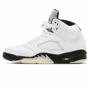 Air Jordan 5 Retro 'White Black' Jordan 5 shoes with premium finish