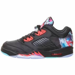 Air Jordan 5 Retro Low Black Crimson 'CNY' Jordan 5 shoes with premium finish