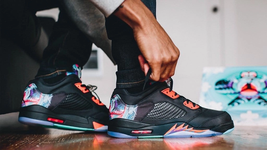 Air Jordan 5 Retro Low Black Crimson 'CNY' Cushioned active lifestyle kicks