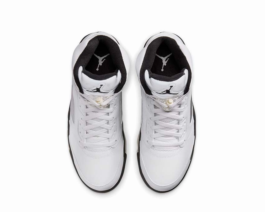 Air Jordan 5 Retro "White and Black" Mens court performance shoes
