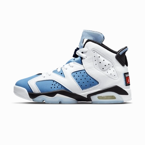 Air Jordan 6 Retro GS 'UNC Home' Classic Jordan 6 basketball sneakers