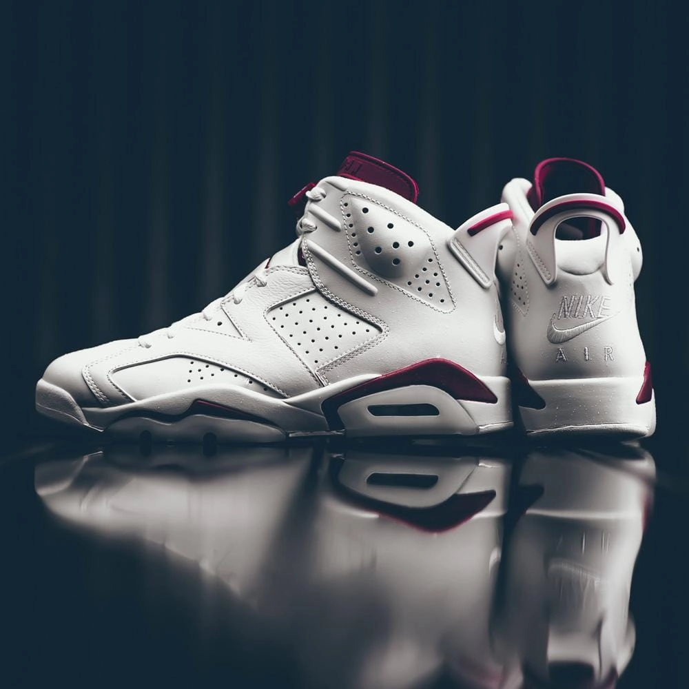 Air Jordan 6 Retro Maroon Responsive game-time sneakers