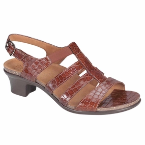 Allegro - Cognac Croc SAS comfort walking shoes with supportive build