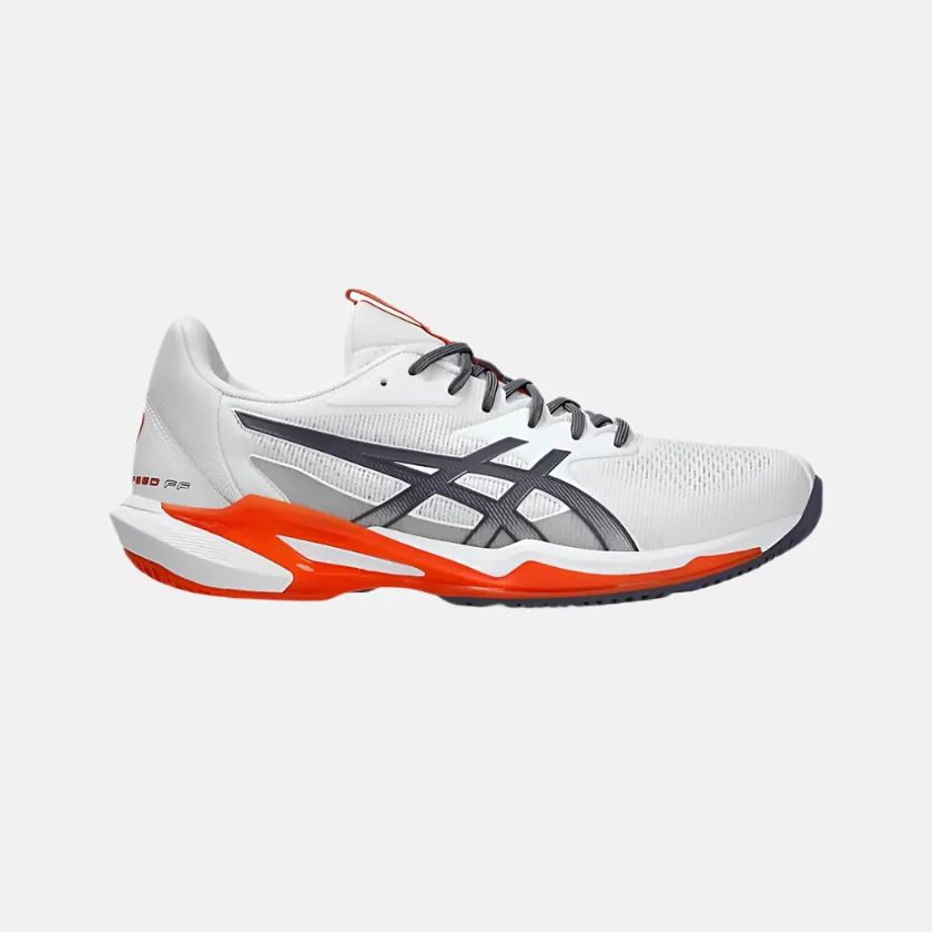 Asics Solution Speed FF 3 Men Tennis Shoes -White/Greyish Purple Asics Shoes