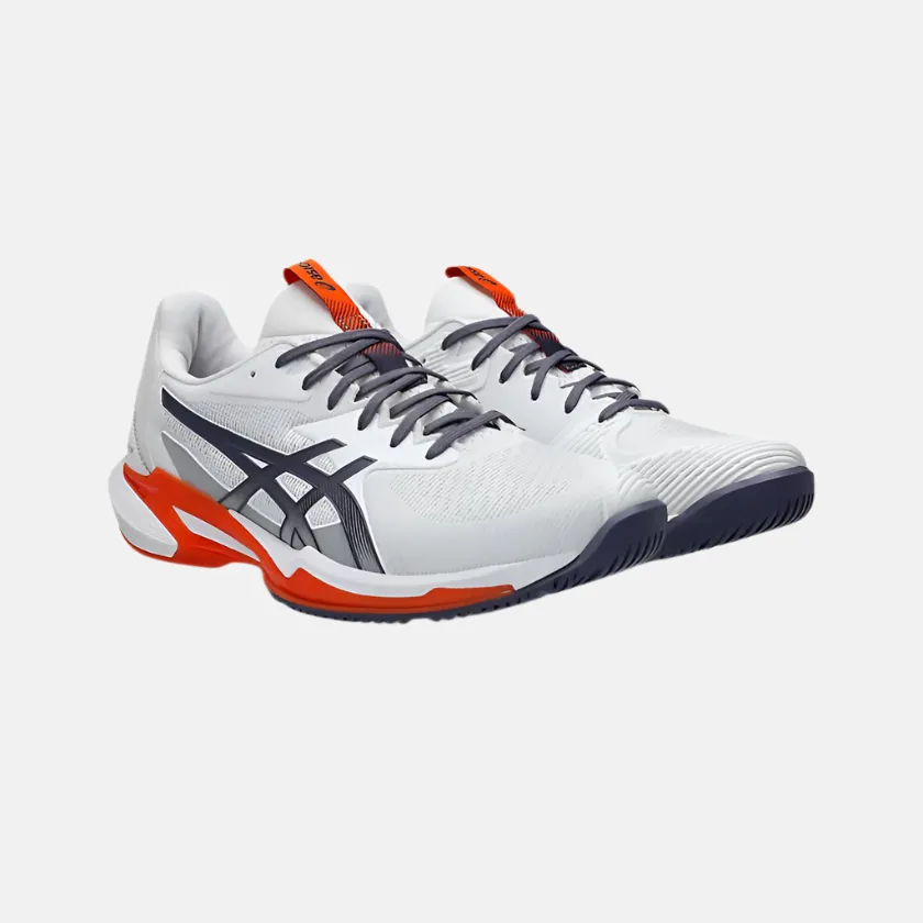 Asics Solution Speed FF 3 Men Tennis Shoes -White/Greyish Purple Asics Shoes