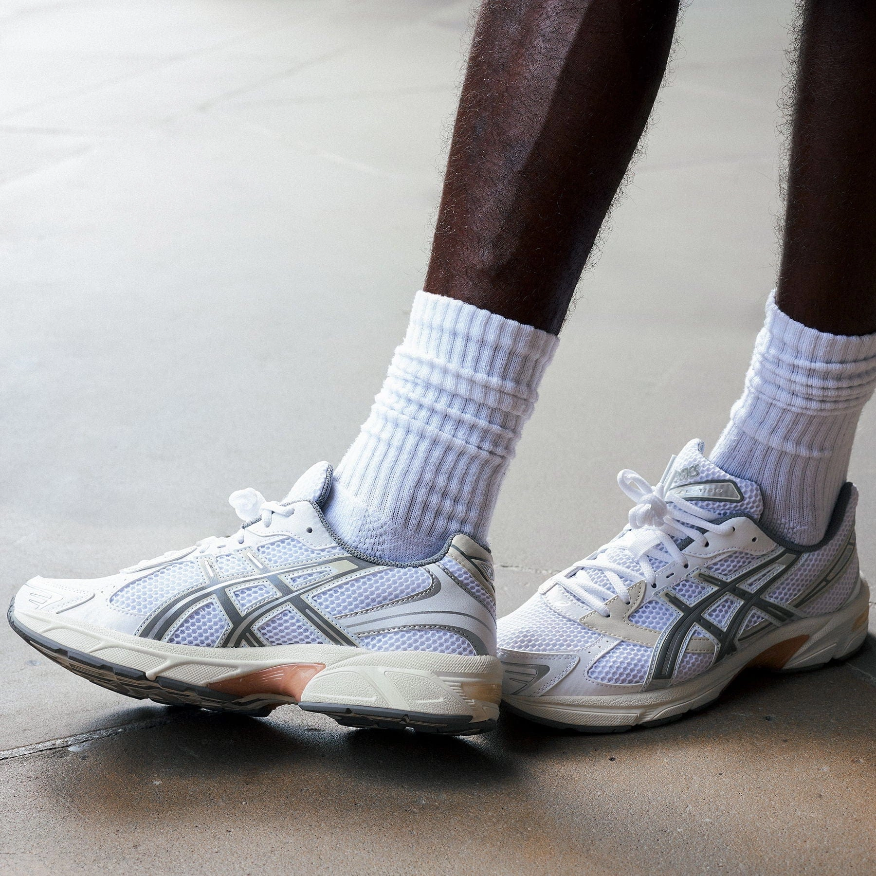 Asics Gel 1130 'White Clay Grey' Stability running shoes