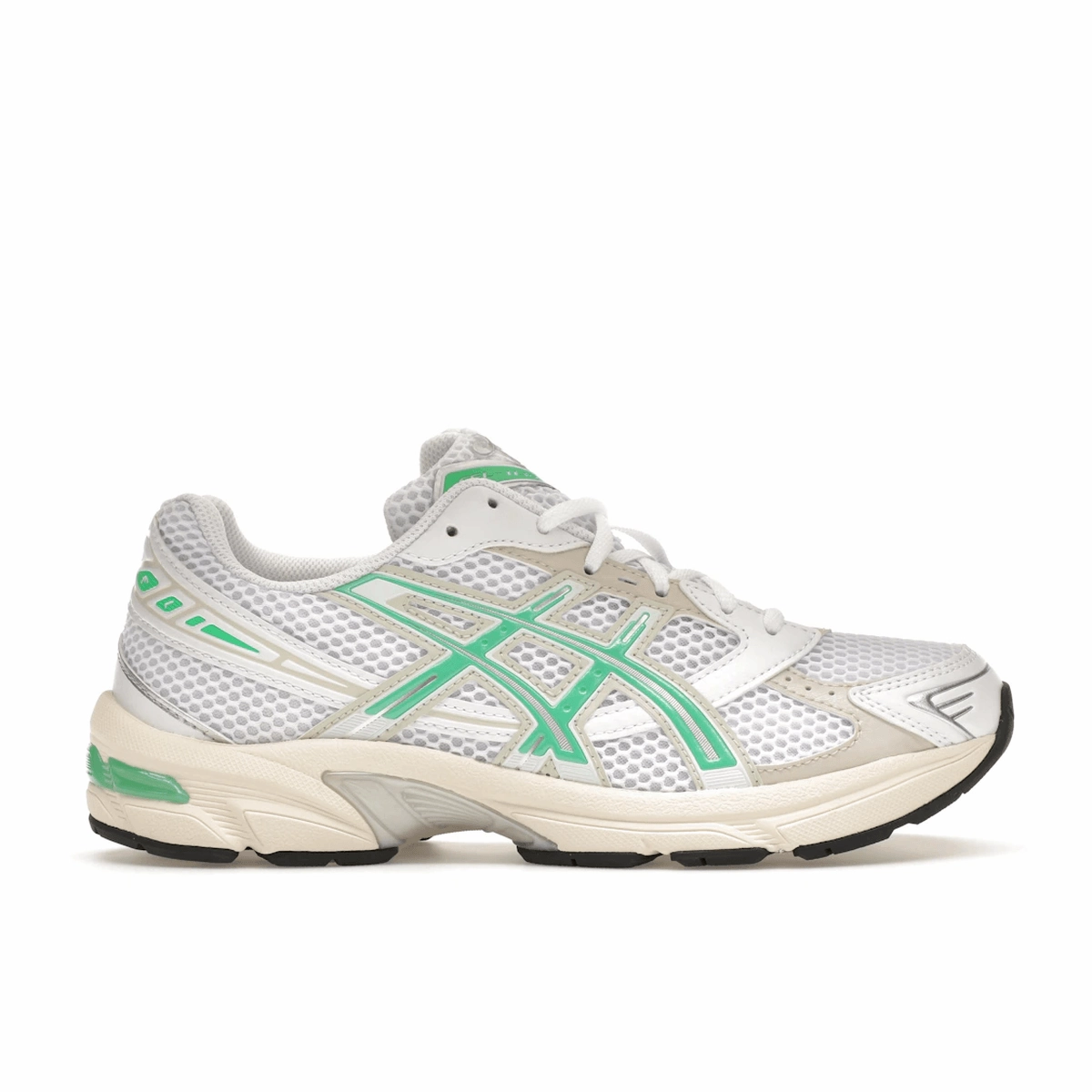 ASICS Gel-1130 White Malachite Green Off White Midsole Classic Jordan shoe line
