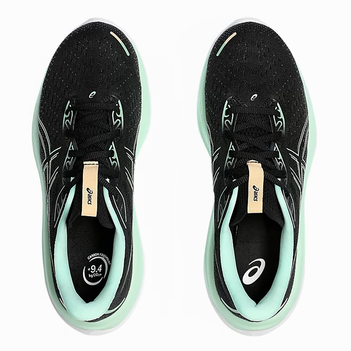 Asics Gel Cumulus 26 - Black - Mint Tint Cushioned running sneakers