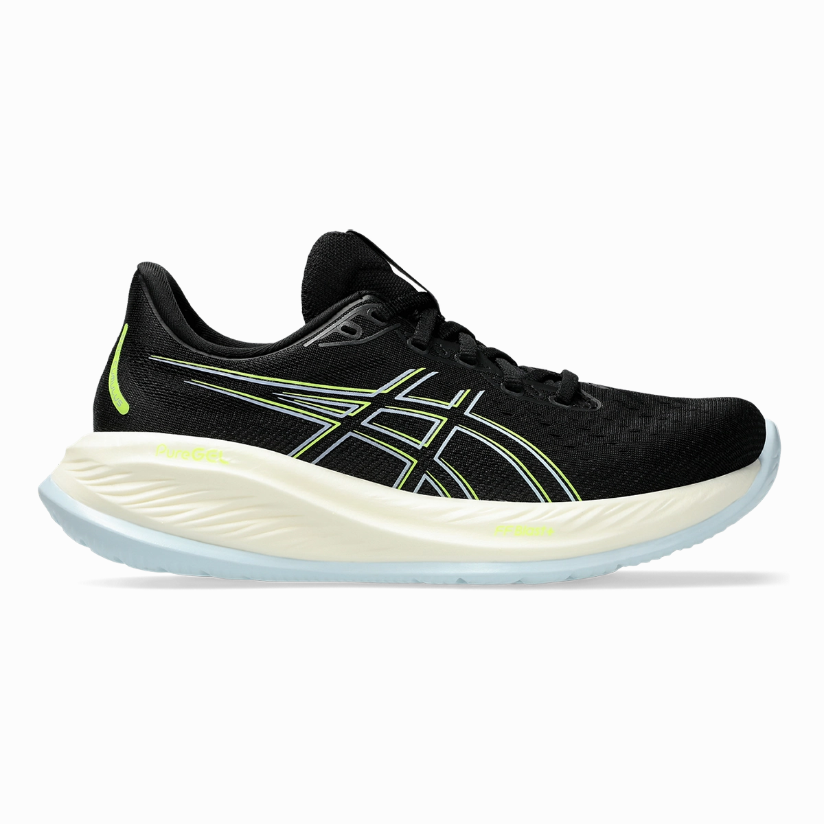Asics Gel Cumulus 26 - Black - Safety Yellow Asics neutral footwear designed for balanced running