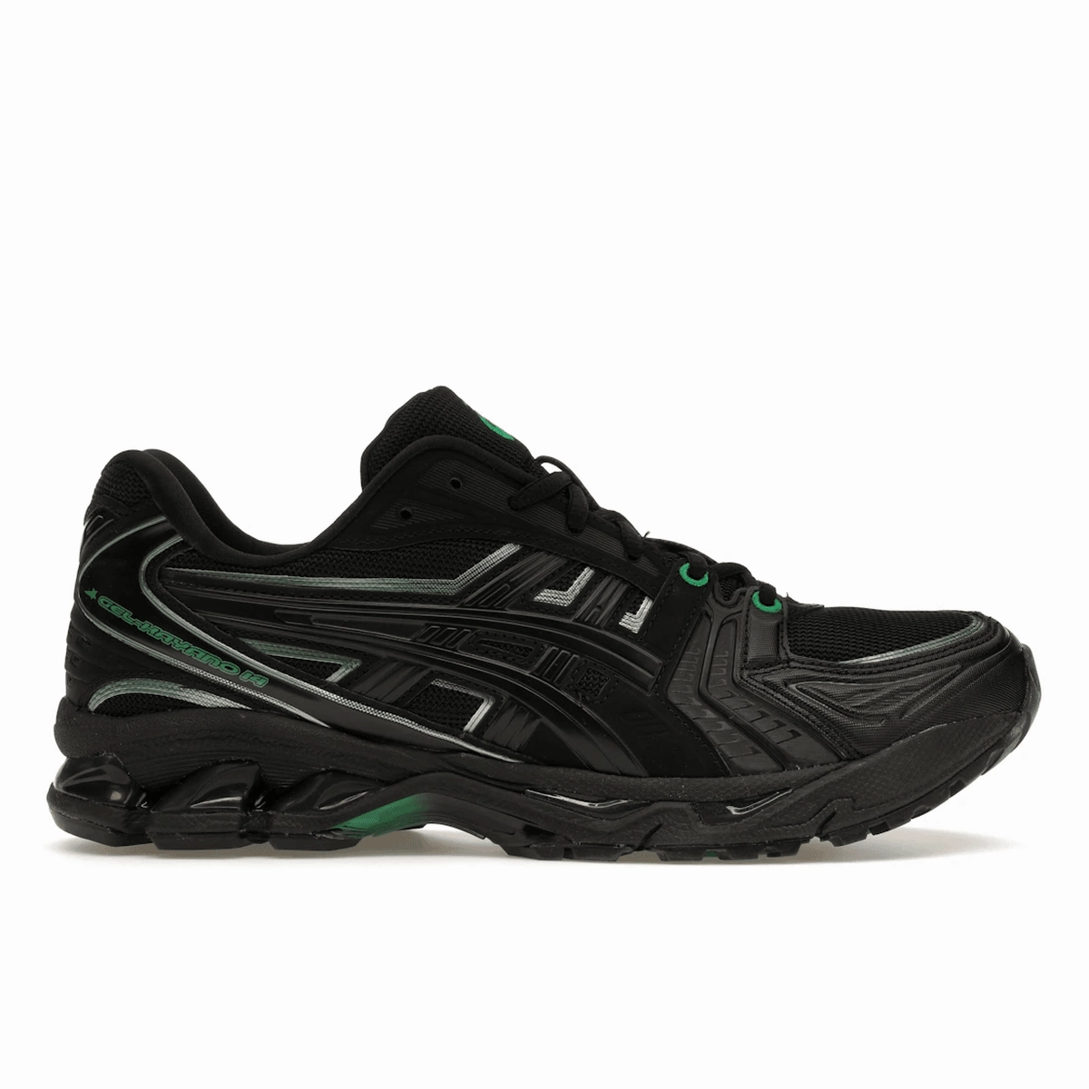 ASICS Gel-Kayano 14 8ON8 Black Green Stability Gel 1130 trainers