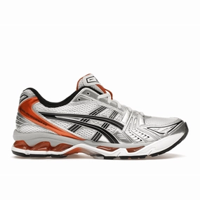 ASICS Gel-Kayano 14 White Piquant Orange Stability Gel 1130 trainers