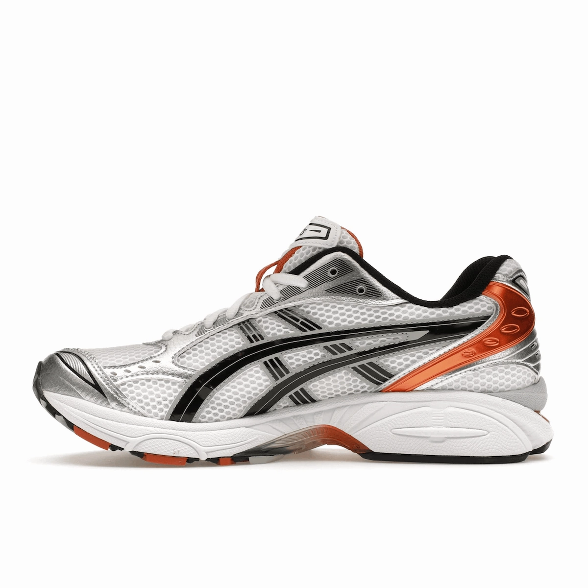 ASICS Gel-Kayano 14 White Piquant Orange Responsive running shoes