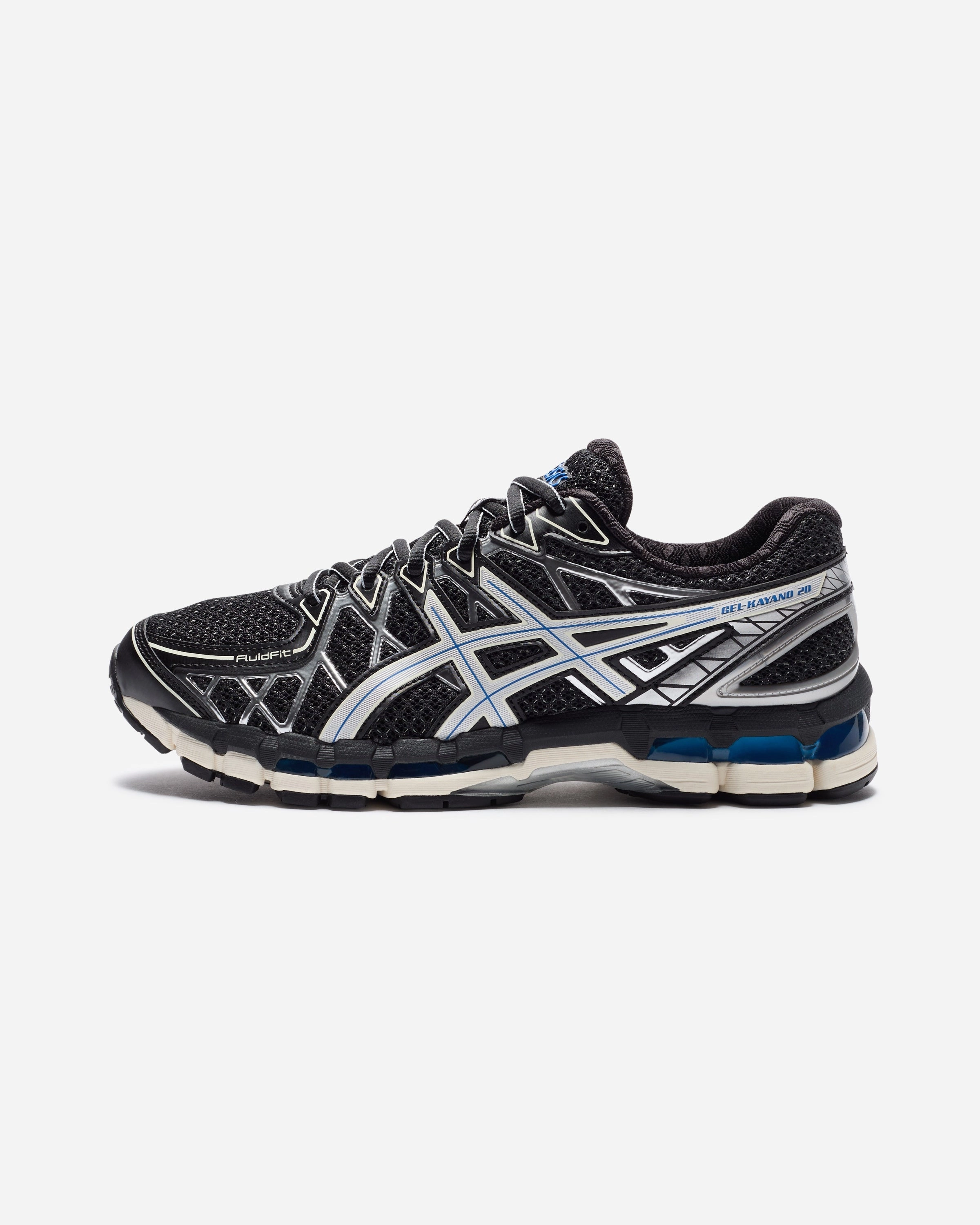 ASICS GEL-KAYANO 20 - BLACK/ PURESILVER Performance comfort sneakers