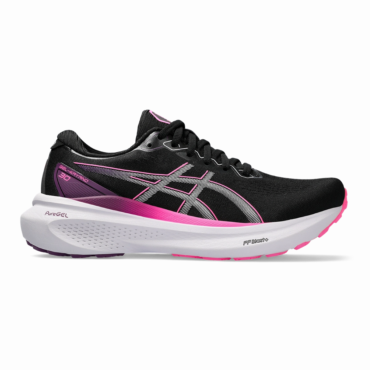 Asics Gel Kayano 30 - Black - Lilac Hint Mens running shoes by Asics