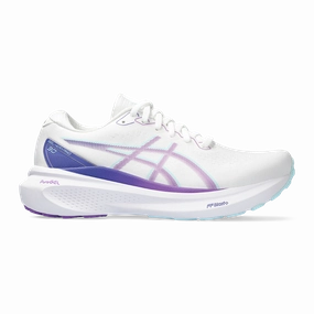 Asics Gel Kayano 30 - White - Cyber Grape Asics neutral footwear designed for balanced running